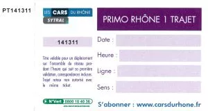 Ticket plein tarif Car du Rhone
