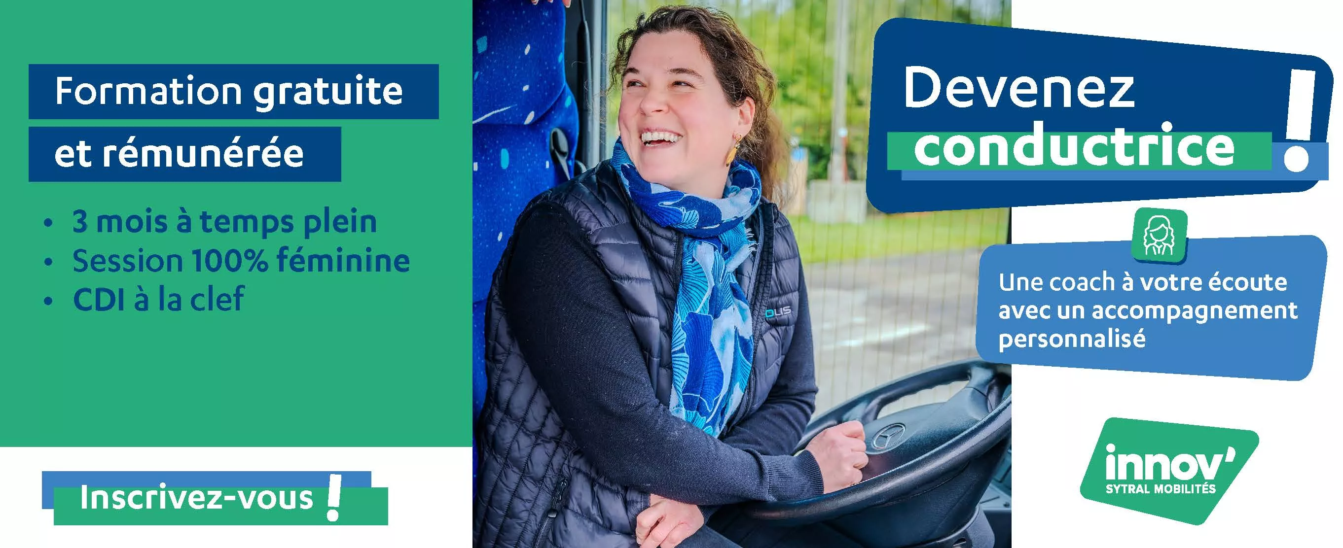 Devenez conductrice! Formation gratuite et rémunérée